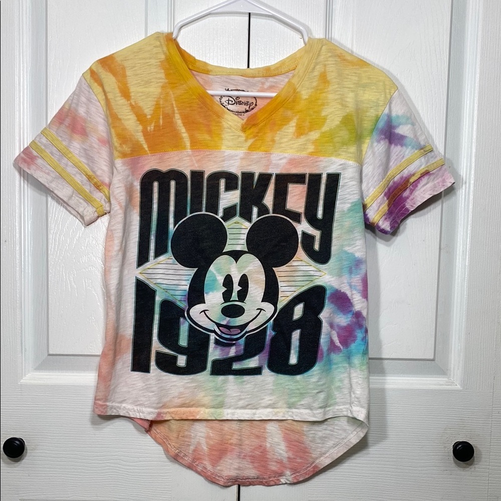 Disney Mickey Mouse Yellow Orange Short Sleeve Tee
